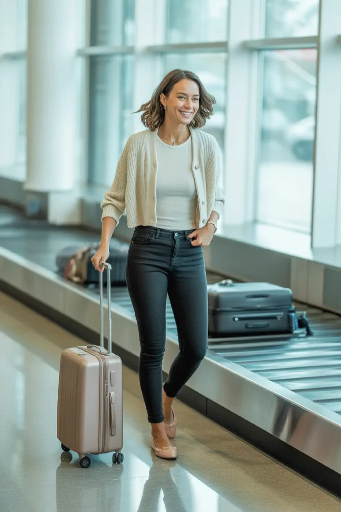 chic travel outfit