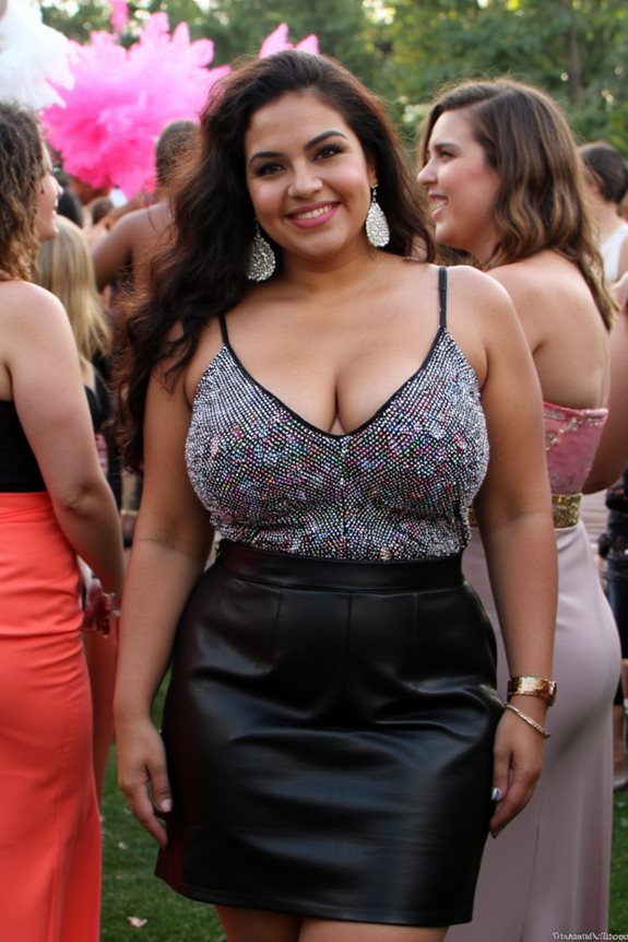 bling bodysuit and leather