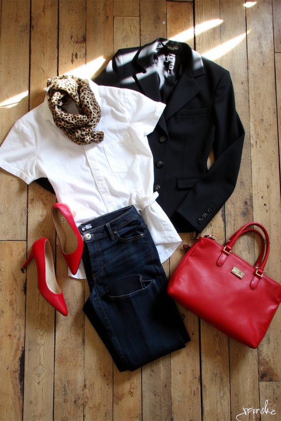 bold red and leopard