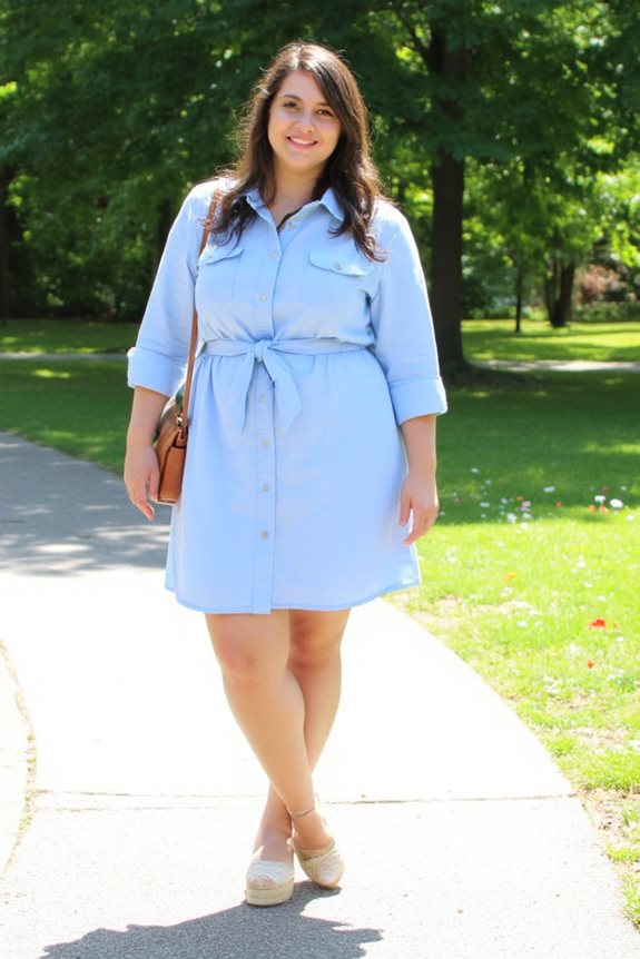 chic button up dress ensemble