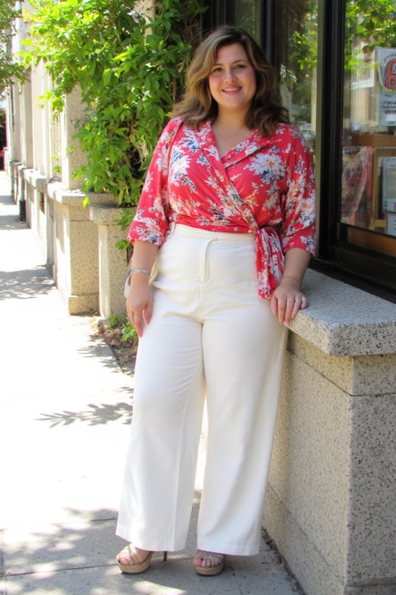 chic wrap top ensemble