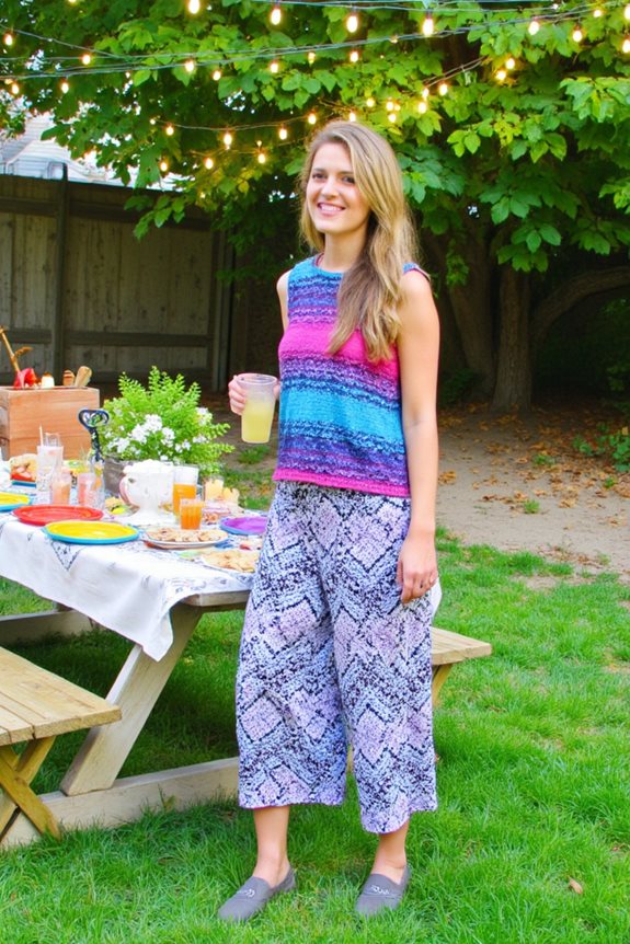 comfortable outdoor gathering outfit