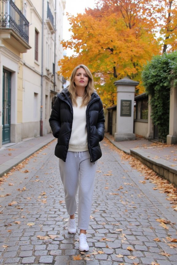 cozy chic travel outfit