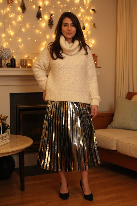 cozy yet sophisticated outfit