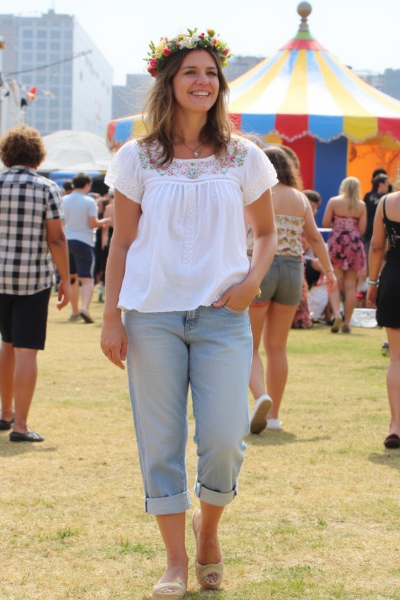 effortless bohemian mom style