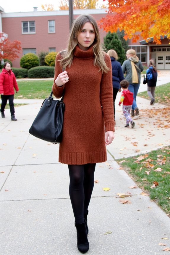 effortlessly chic sweater dress