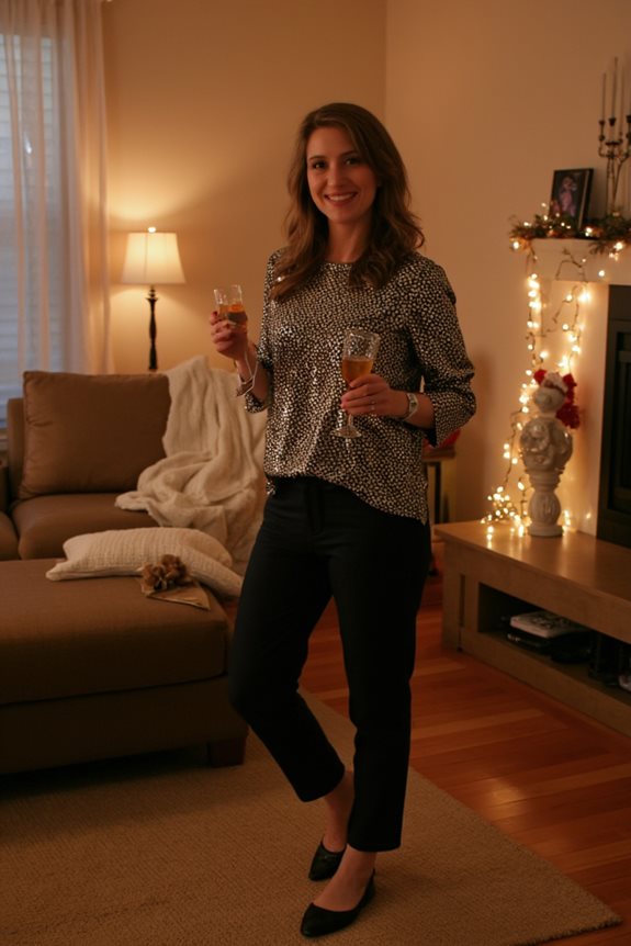 festive comfy chic outfit