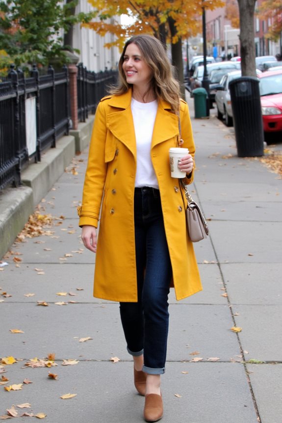 outerwear colorful fashion statement
