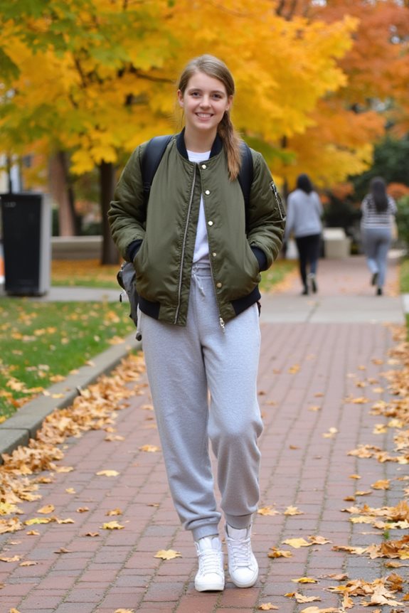 sporty chic campus style combo